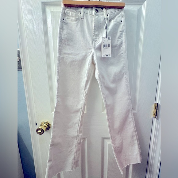 NWT Mango MNG Sienna Kick Flare Crop in White High Rise (USA Size 1) - Picture 14 of 15